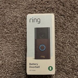 Ring Battery Doorbell - Black and Brown
